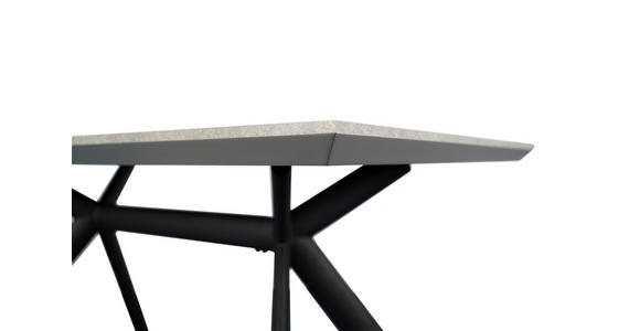 ESSTISCH in Metall, Holzwerkstoff 160/90/76 cm   - Hellgrau/Schwarz, Design, Holzwerkstoff/Metall (160/90/76cm) - Novel