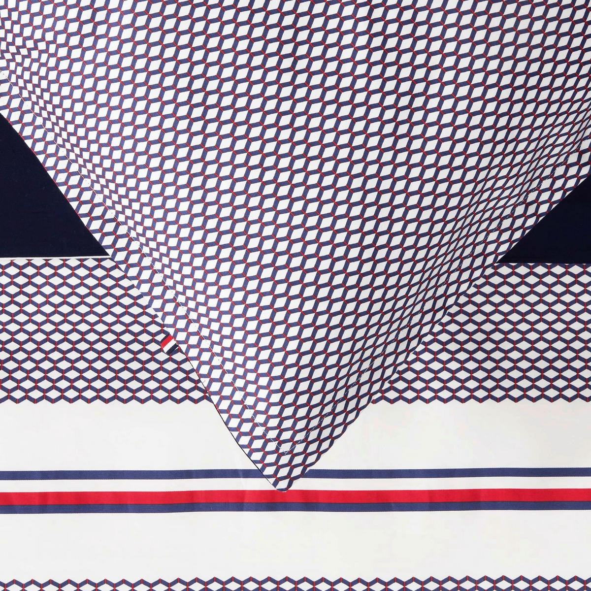 KOPFKISSENBEZUG Sporty Geometric 40/80 cm  - Rot/Weiß, Basics, Textil (40/80cm) - Tommy Hilfiger
