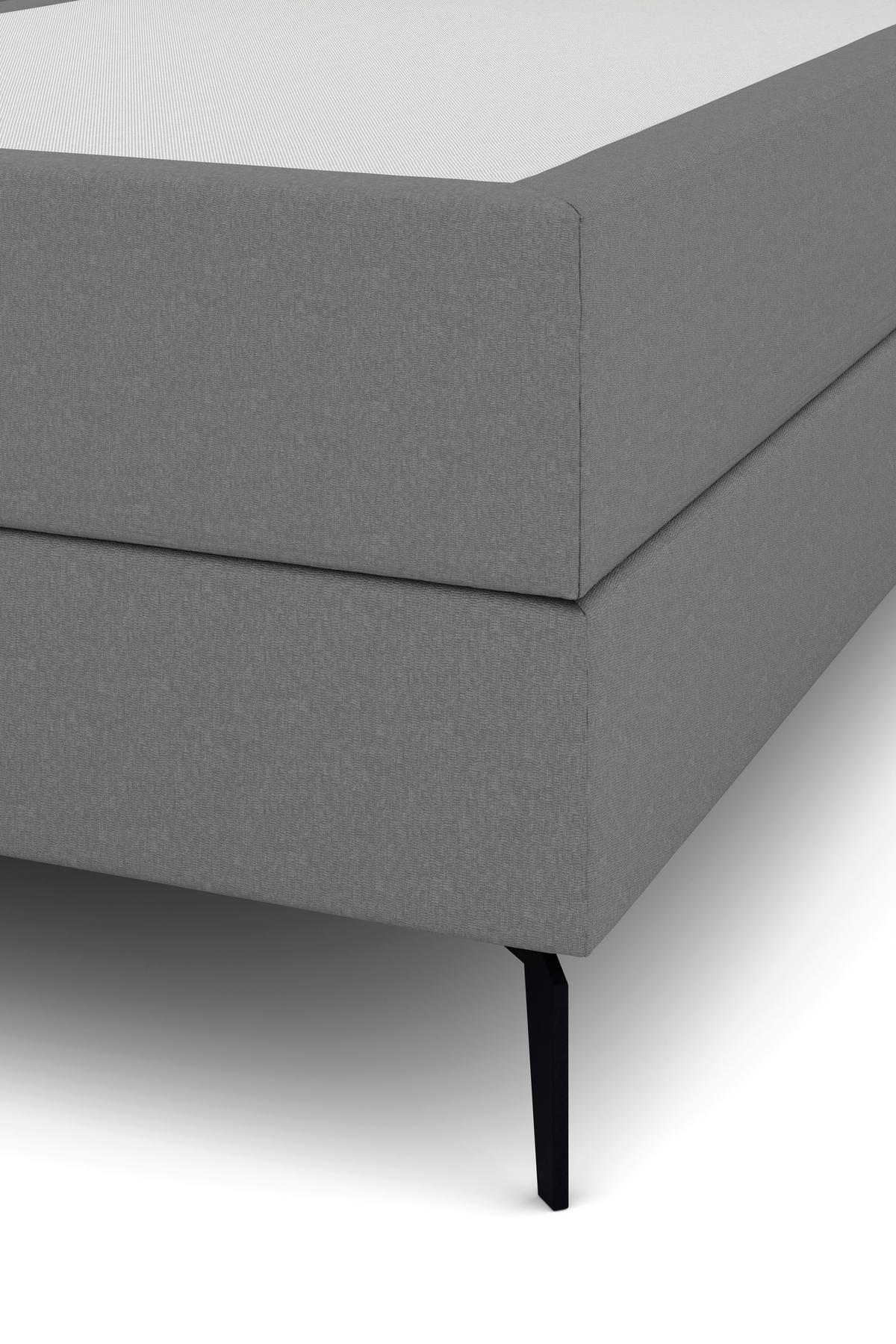 BOXSPRINGBETT 180/200 cm  in Grau  - Schwarz/Grau, KONVENTIONELL, Holzwerkstoff/Kunststoff (180/200cm) - Musterring