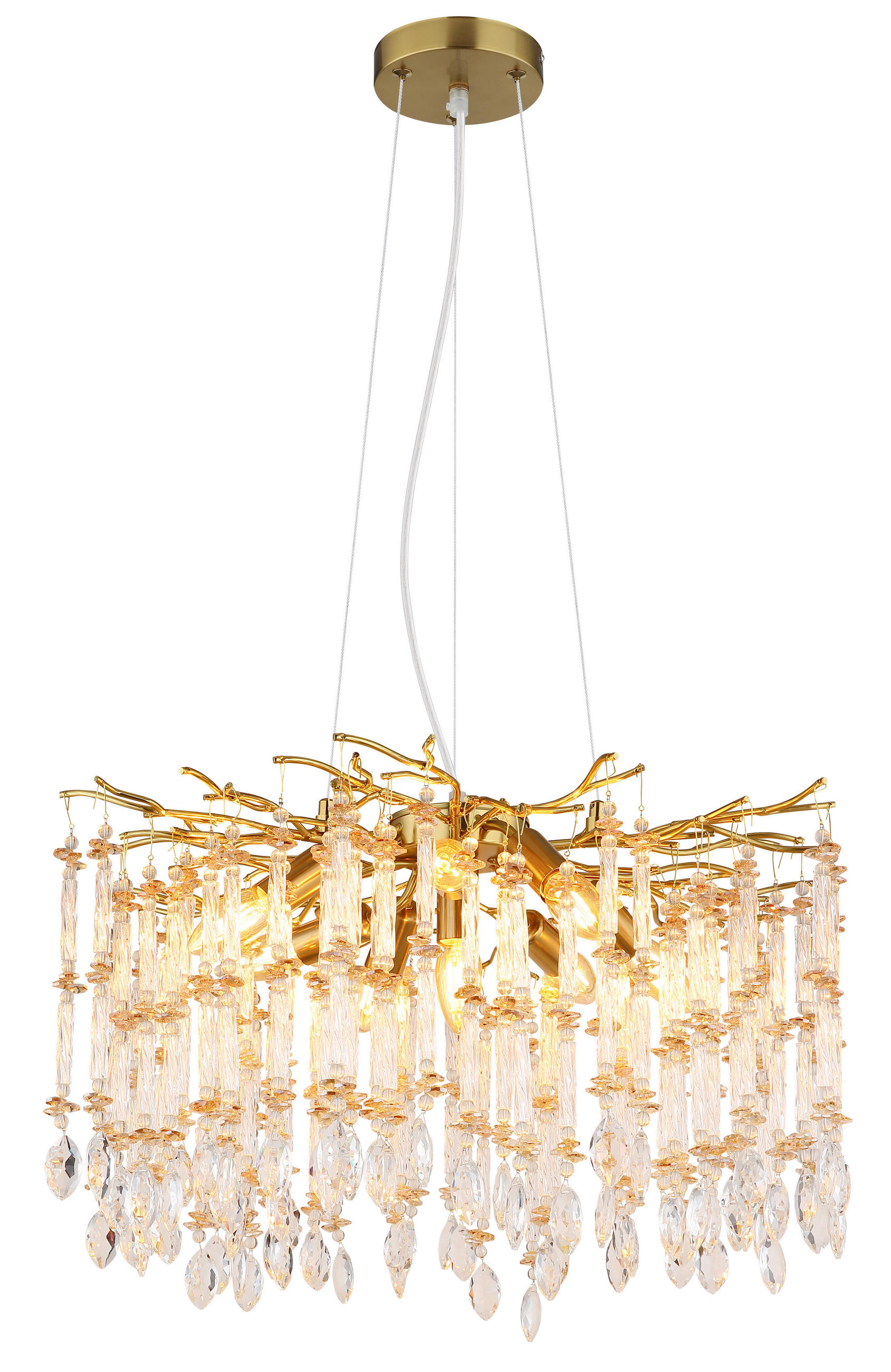 HÄNGELEUCHTE 60/120 cm  - Klar/Transparent, Design, Glas/Kunststoff (60/120cm) - Globo