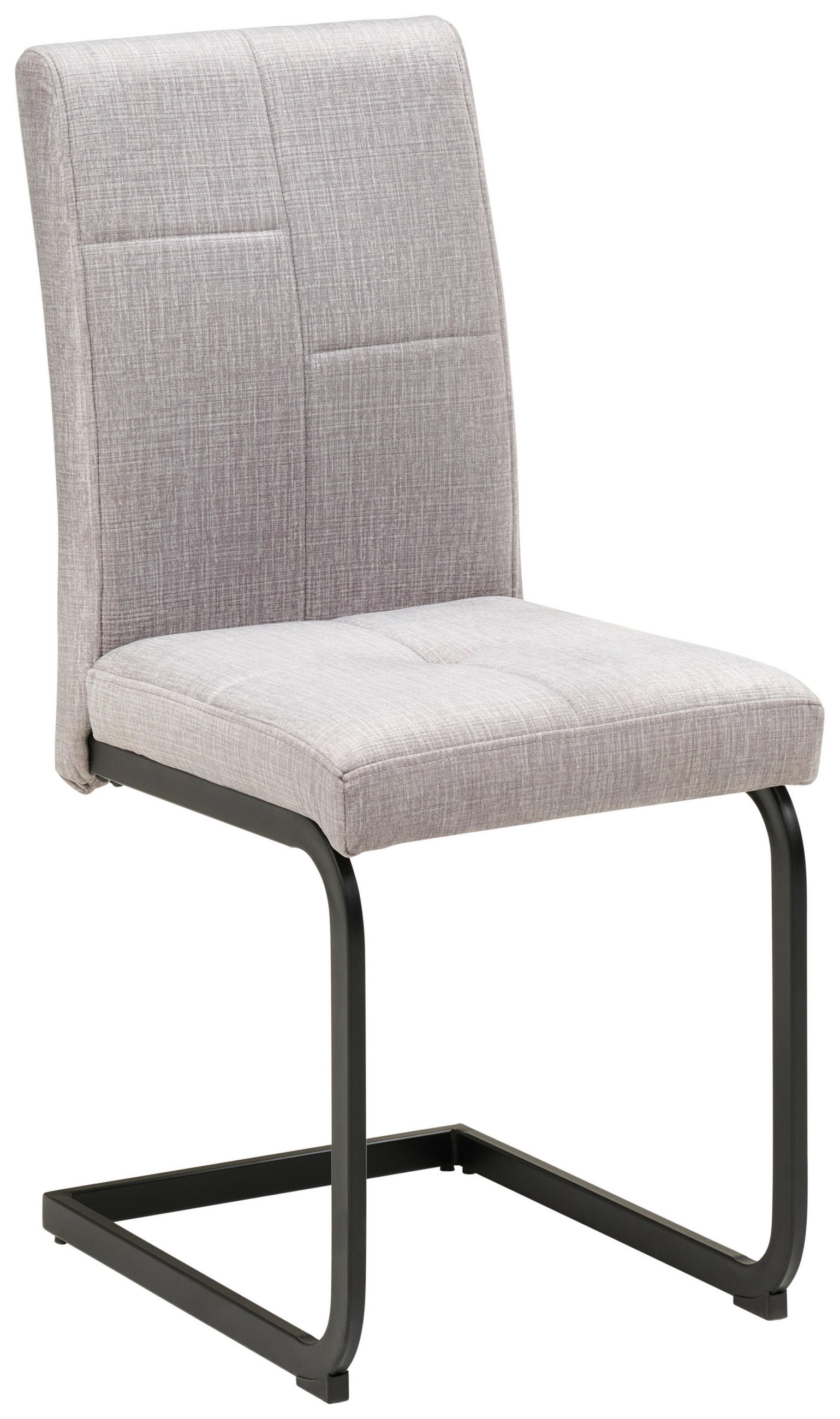 SCHWINGSTUHL  ,  , Leinenoptik  ,  - Hellgrau/Schwarz, KONVENTIONELL, Textil/Metall (41/98/55cm) - MID.YOU