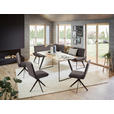 ECKBANK 183/243 cm  in Schwarz, Eichefarben, Dunkelbraun  - Eichefarben/Dunkelbraun, Design, Holz/Textil (183/243cm) - Voleo
