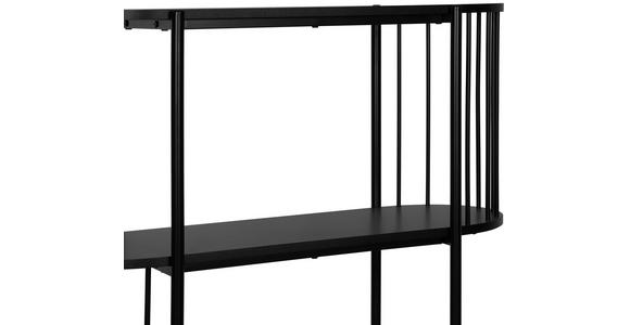 REGAL Schwarz - Schwarz, Trend, Holzwerkstoff/Metall (80/95/34cm) - Xora