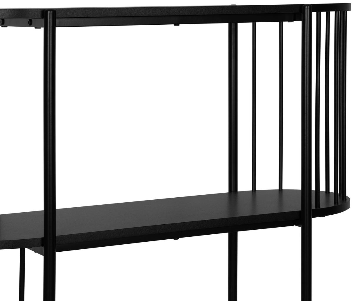 REGAL Schwarz  - Schwarz, Trend, Holzwerkstoff/Metall (80/95/34cm) - Xora