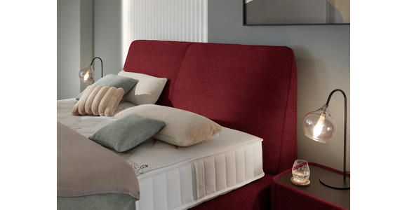 BOXSPRINGBETT 200/200 cm  in Rot  - Rot/Schwarz, Design, Kunststoff/Textil (200/200cm) - Johann Jakob