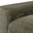 ECKSOFA Dunkelgrün Cord  - Dunkelgrün/Schwarz, KONVENTIONELL, Textil/Metall (295/165cm) - Carryhome