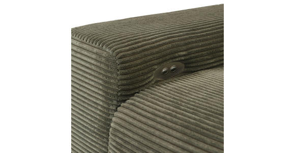 ECKSOFA in Cord Dunkelgrün  - Dunkelgrün/Schwarz, KONVENTIONELL, Textil/Metall (295/165cm) - Carryhome