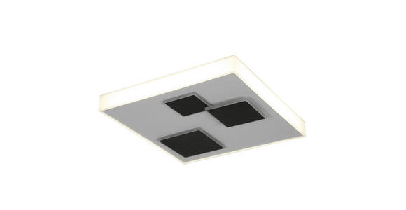 LED-DECKENLEUCHTE 51,5/51,5/10,5 cm - Schwarz/Weiß, Design, Kunststoff/Metall (51,5/51,5/10,5cm) - Ambiente