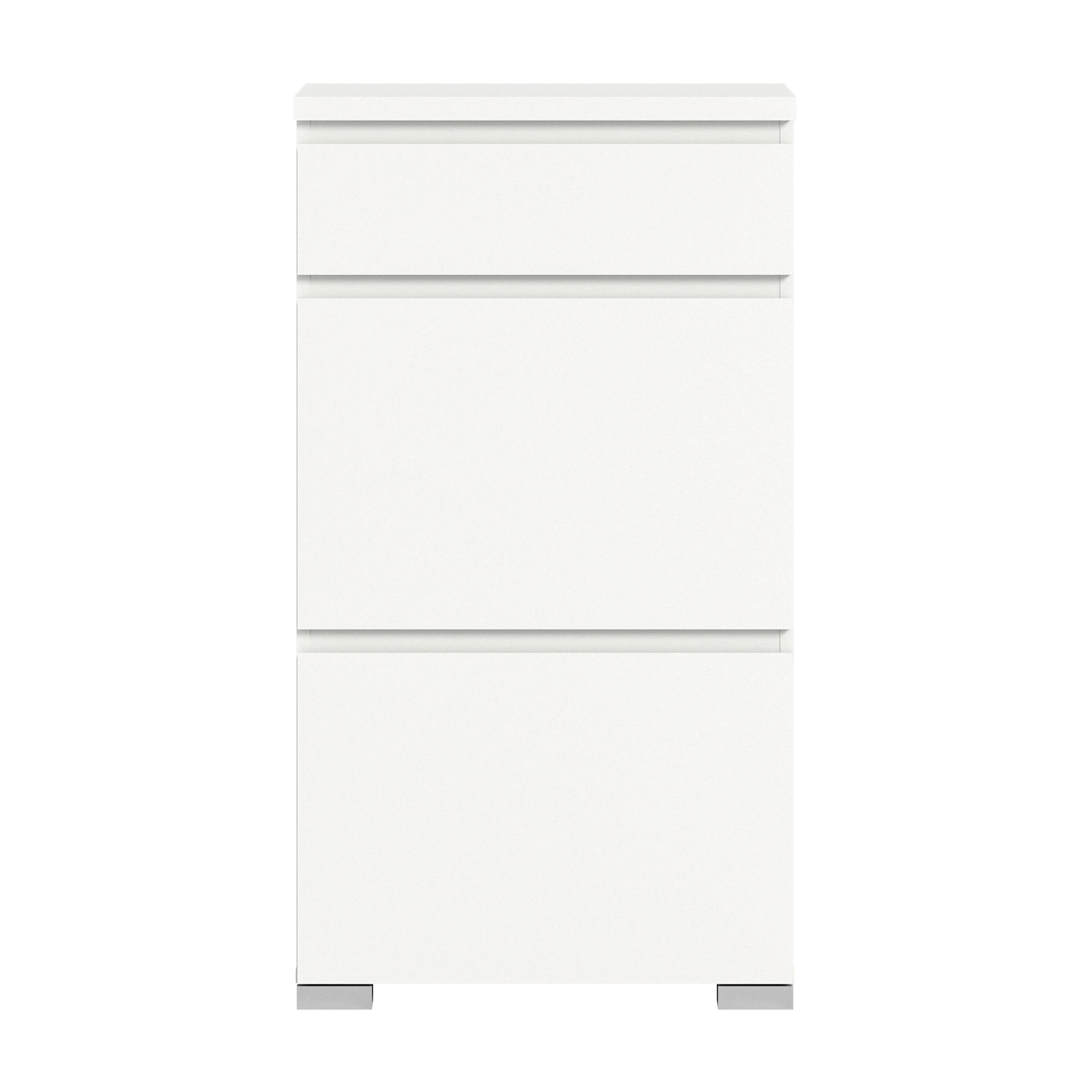 OMARA ZA ČEVLJE bela - srebrne barve/bela, Moderno, leseni material (60/109/27cm)