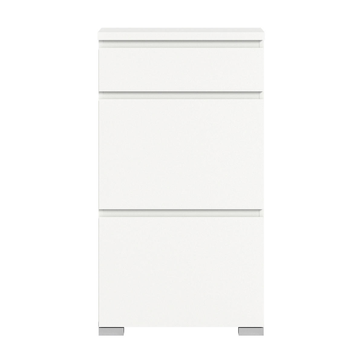 OMARA ZA ČEVLJE bela - srebrne barve/bela, Moderno, leseni material (60/109/27cm)
