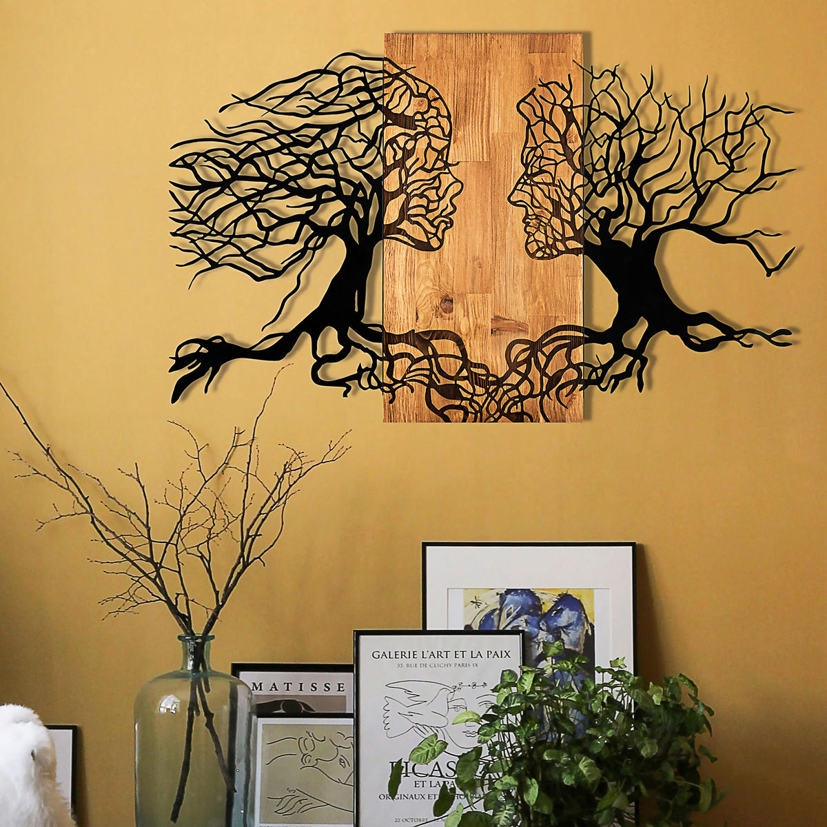 OBJEKTBILD 92/58 cm  - Schwarz/Braun, Basics, Holzwerkstoff (92/58cm)