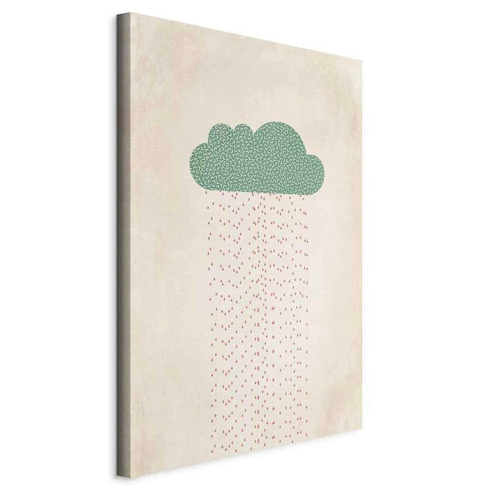 Leinwandbild Creme Mintgrün B: 80 Cm