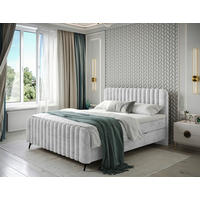 BOXBETT 180/200 cm  in Hellgrau  - Hellgrau/Schwarz, MODERN, Holz/Holzwerkstoff (180/200cm) - MID.YOU