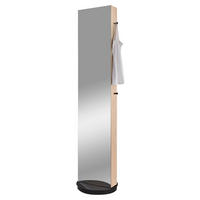 STANDSPIEGEL 38,4/186,4/12,7 cm  - Buchefarben/Titanfarben, Design, Glas/Holz (38,4/186,4/12,7cm) - Valdera