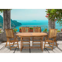 GARTENTISCHGRUPPE  - Naturfarben, Natur, Holz - Livetastic