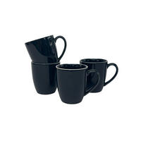 KAFFEEBECHERSET Bastia noro 4-teilig  - Schwarz, Trend, Keramik - Novel