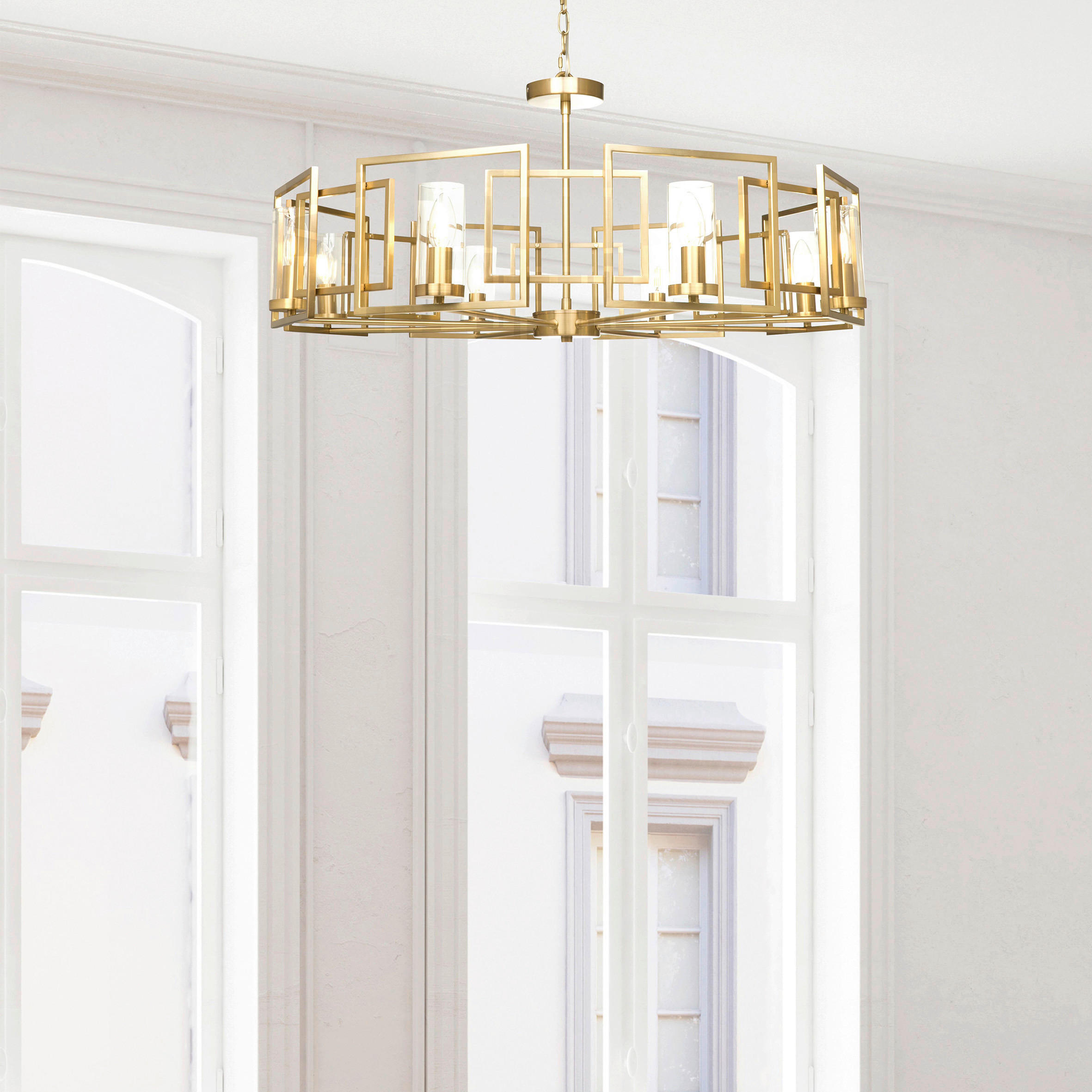 PENDELLEUCHTE 65,6/35,5/65,6 cm  - Goldfarben, Trend, Glas/Metall (65,6/35,5/65,6cm) - MAYTONI