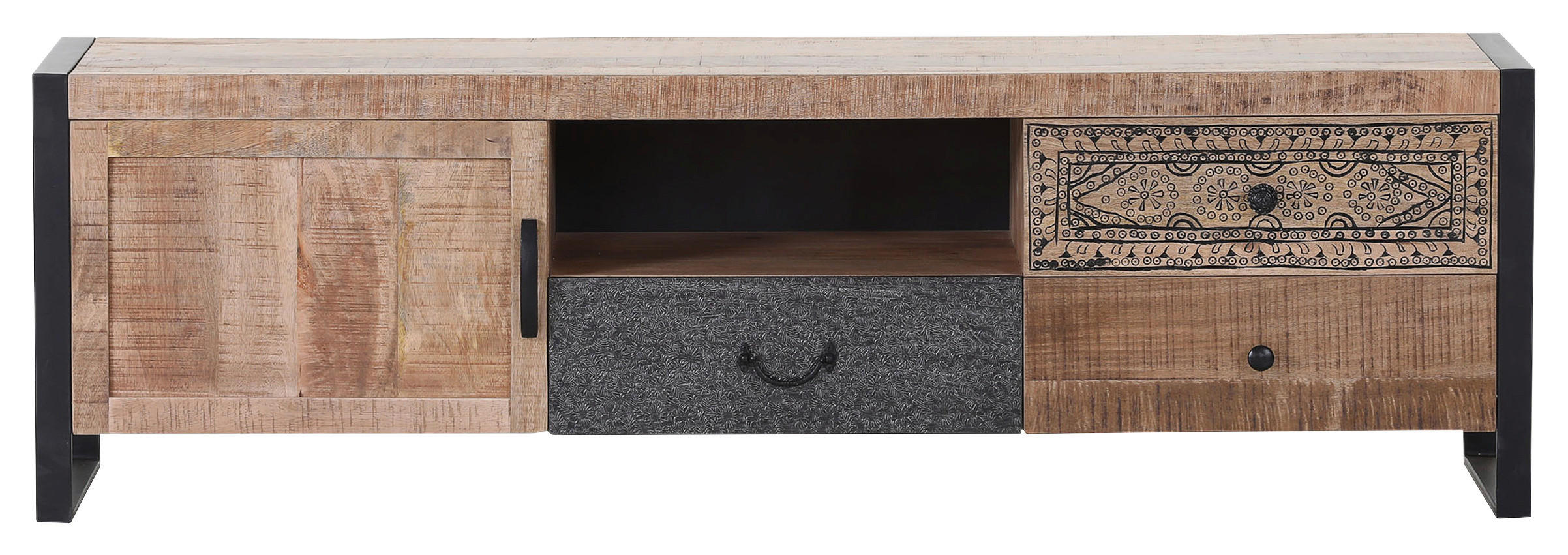 LOWBOARD  in 165/50/43 cm  - Schwarz/Braun, Design, Holz/Holzwerkstoff (165/50/43cm) - Landscape