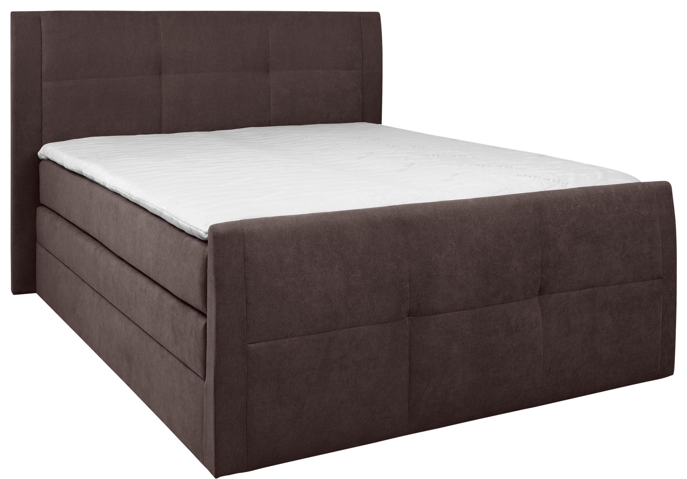 BOXSPRINGBETT 120/200 cm  in Braun  - Schwarz/Braun, KONVENTIONELL, Kunststoff/Textil (120/200cm) - Boxxx