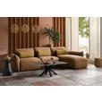 ECKSOFA  in Chenille Rostfarben  340/190 cm  - Rostfarben/Goldbraun, Design, Kunststoff/Textil (340/190cm) - Belluti