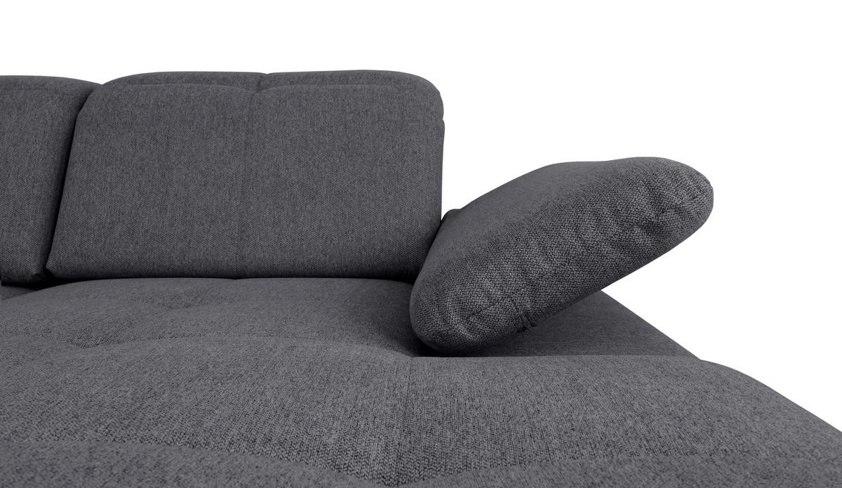WOHNLANDSCHAFT - Dunkelgrau/Beige, Design, Textil/Metall (215/328/173cm) - MID.YOU
