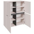 HIGHBOARD  99,4/119,4/39,8 cm  - Kaschmir/Schwarz, Design, Holzwerkstoff/Kunststoff (99,4/119,4/39,8cm) - Xora