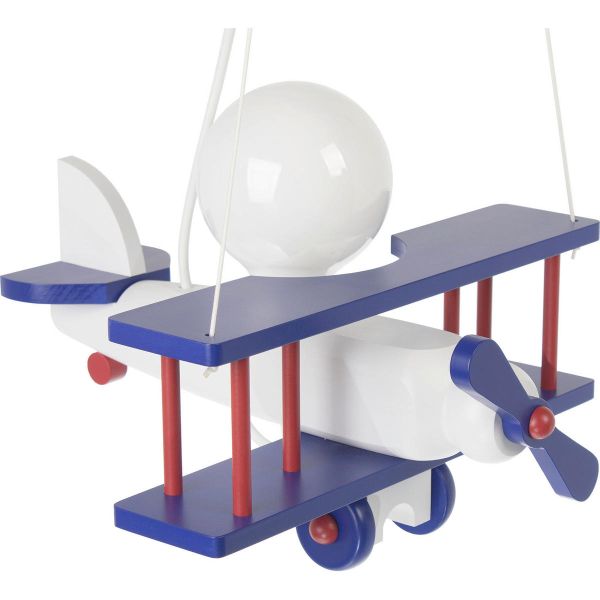 KINDERHÄNGELEUCHTE 29/31/75 cm   - Blau/Rot, KONVENTIONELL, Holz (29/31/75cm)