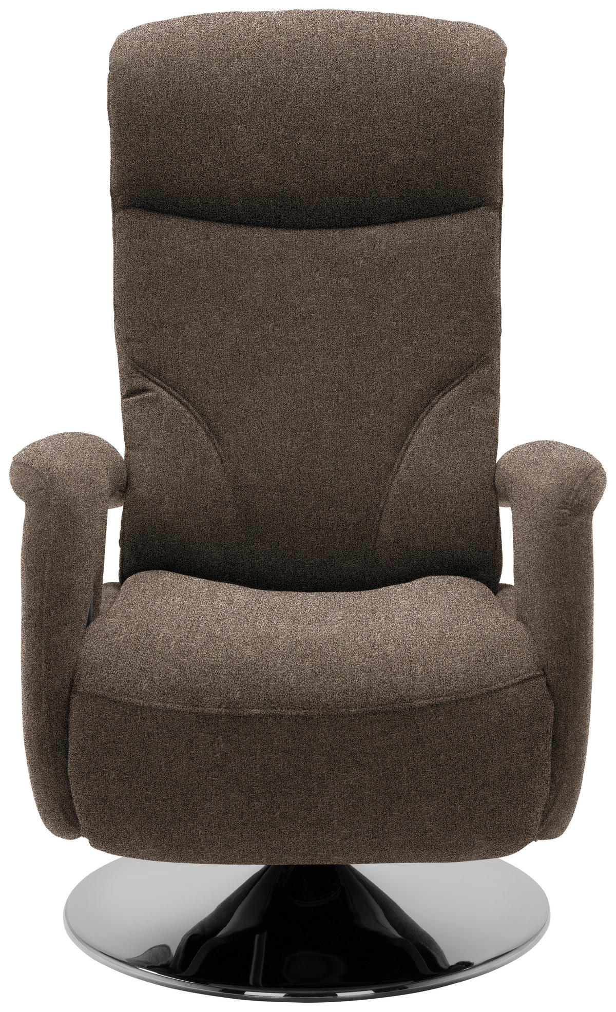 RELAXSESSEL in Textil Dunkelbraun  - Chromfarben/Dunkelbraun, Design, Textil/Metall (71/110/83cm) - Dieter Knoll