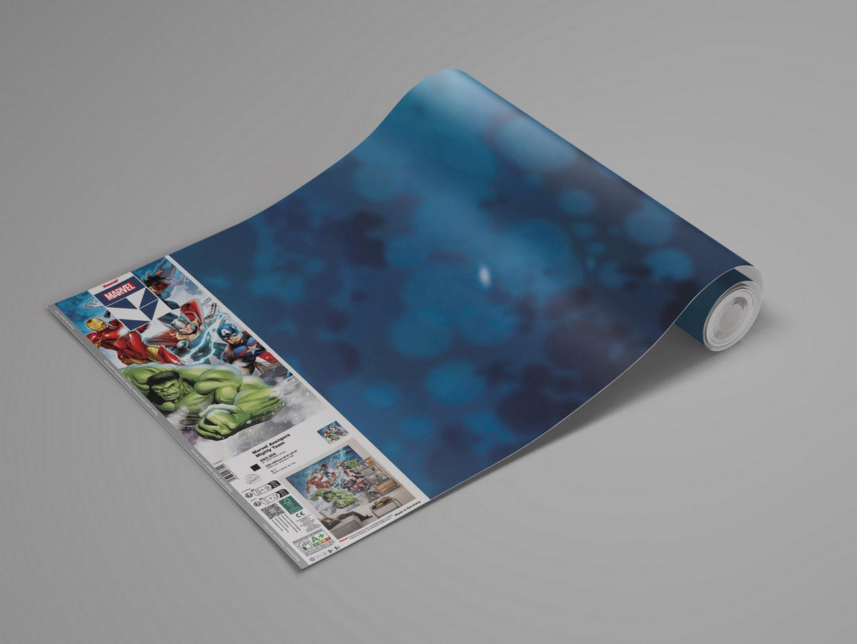 FOTOTAPETE AVENGERS MIGHTY TEAM  - Naturfarben, Design, Textil (250/250cm) - Marvel