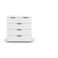 KOMMODE  in 80/81/42 cm  - Chromfarben/Weiß, Design, Holzwerkstoff/Metall (80/81/42cm) - Carryhome
