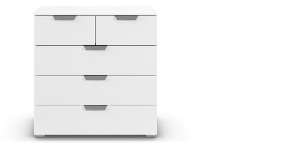 KOMMODE  in 80/81/42 cm  - Chromfarben/Weiß, Design, Holzwerkstoff/Metall (80/81/42cm) - Carryhome