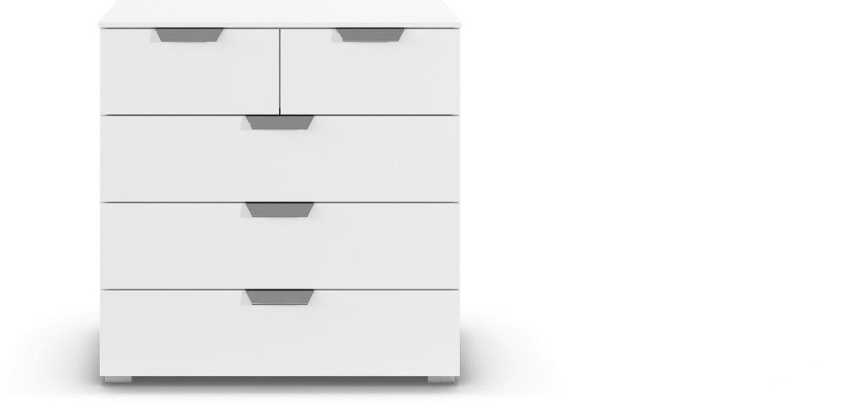 KOMMODE 80/81/42 cm  in Weiss  - Chromfarben/Weiss, Design, Holzwerkstoff/Metall (80/81/42cm) - Carryhome