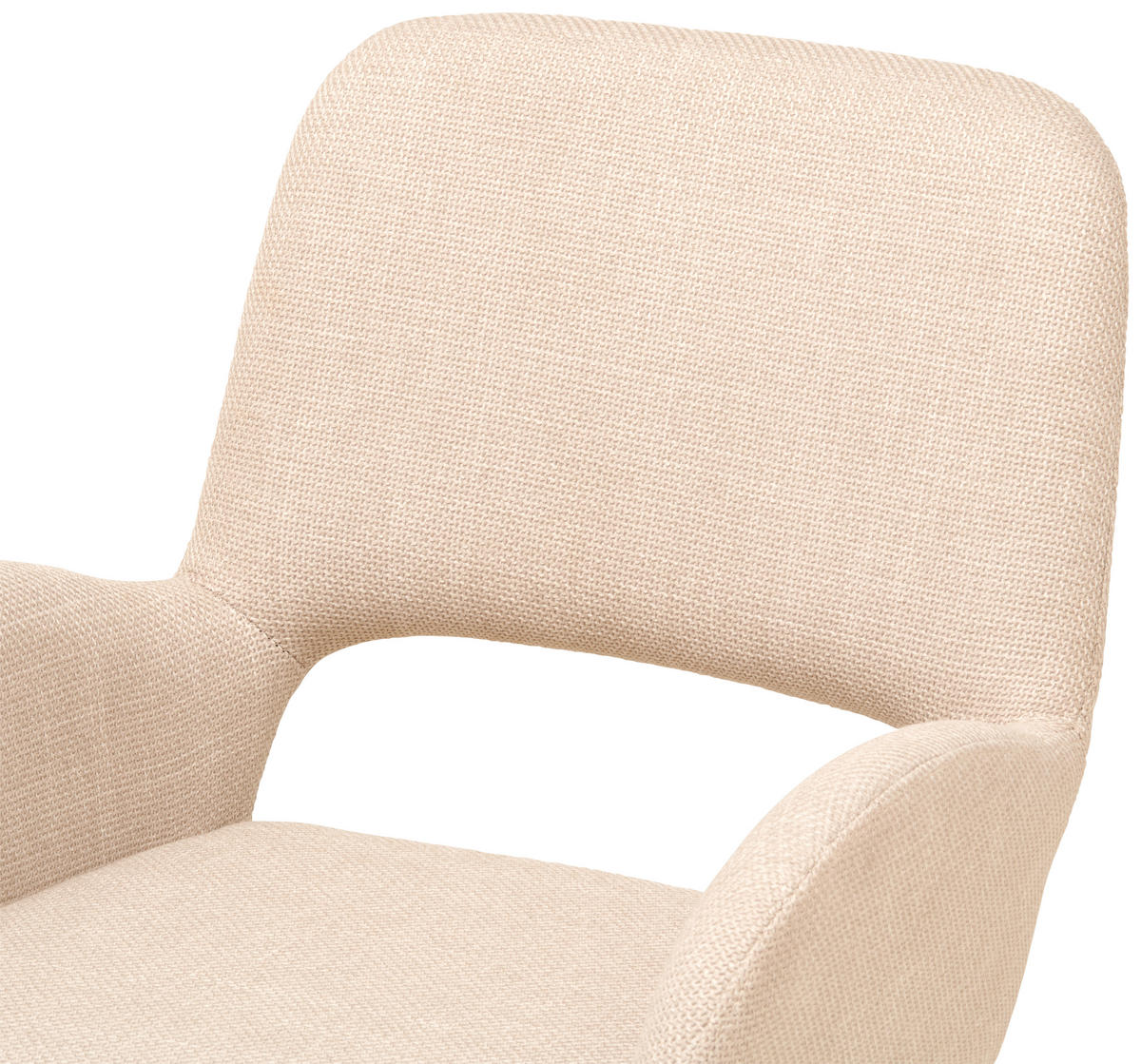 ŽIDLE S PODRUČKAMI, železo, tkaná látka, béžová - černá/béžová, Lifestyle, kov/dřevo (53/82/63cm) - MID.YOU