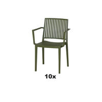 GARTENSESSEL-SET Kunststoff Grün  - Grün, Basics, Kunststoff (57/80/56cm) - Siena Garden