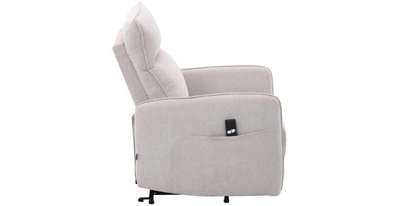 RELAXSESSEL Leinenoptik    - Schwarz/Naturfarben, Design, Textil/Metall (74/101/92cm) - Carryhome
