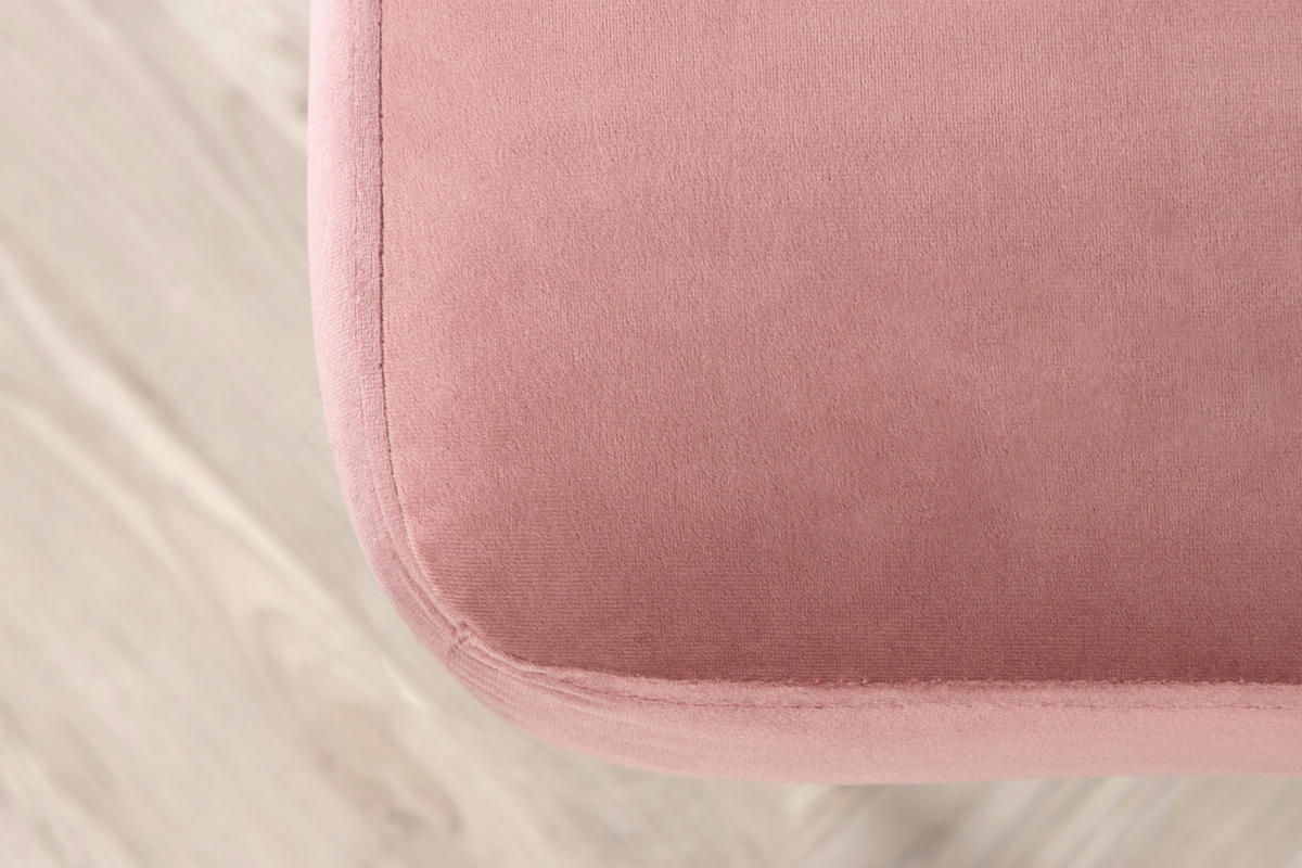 HOCKER Goldfarben, Pink  - Pink/Goldfarben, Design, Kunststoff/Textil (90/49/70cm) - Livetastic