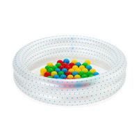 DETSKÝ NAFUKOVACÍ BAZÉN 91/20 cm - priehľadné/modrá, Basics, plast (91/20cm) - Bestway