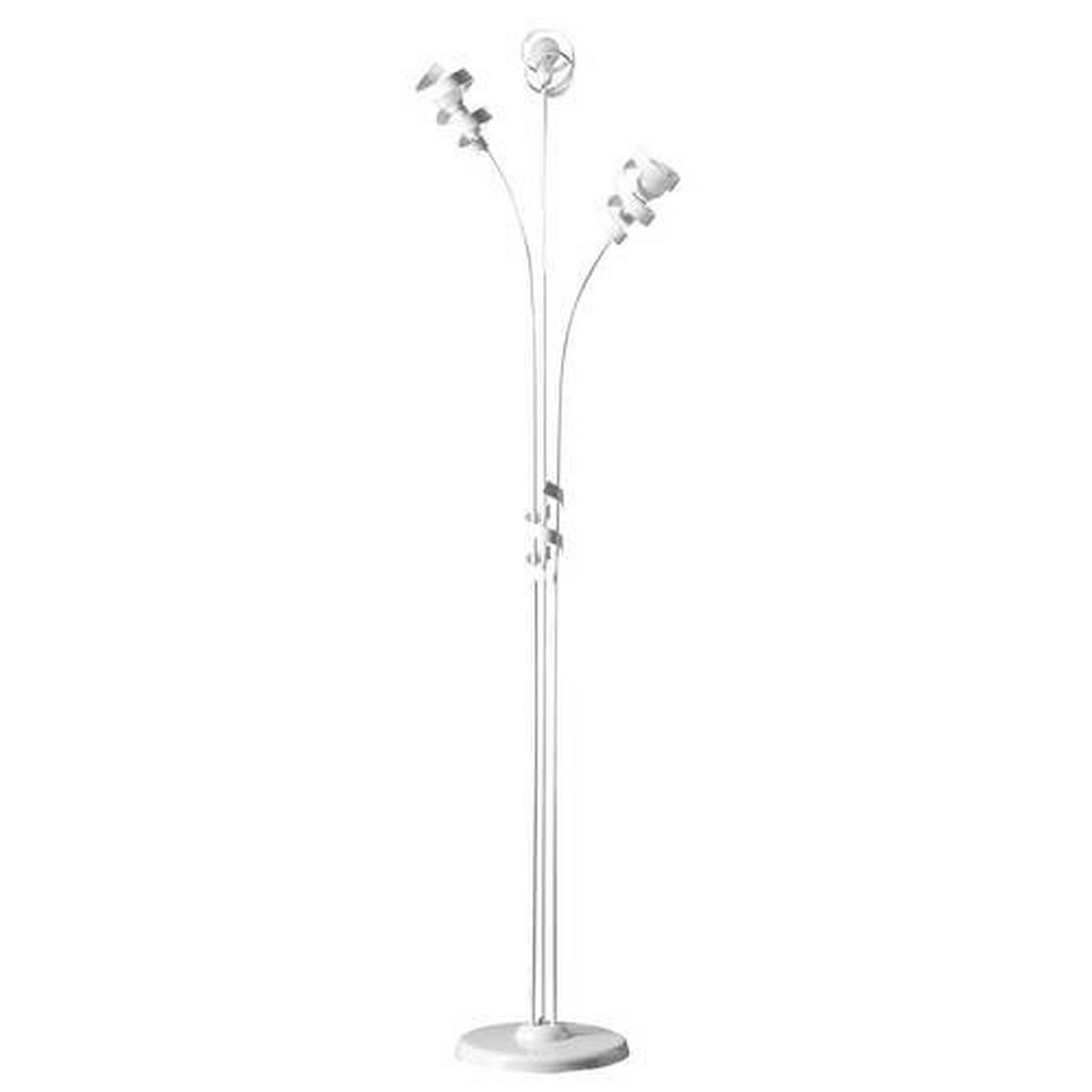 STOJACÍ LAMPA, 55/190 cm  - bílá, Design, kov (55/190cm)