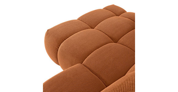 ECKSOFA in Flachgewebe Rostfarben - Rostfarben/Schwarz, KONVENTIONELL, Kunststoff/Textil (174/274cm) - Carryhome