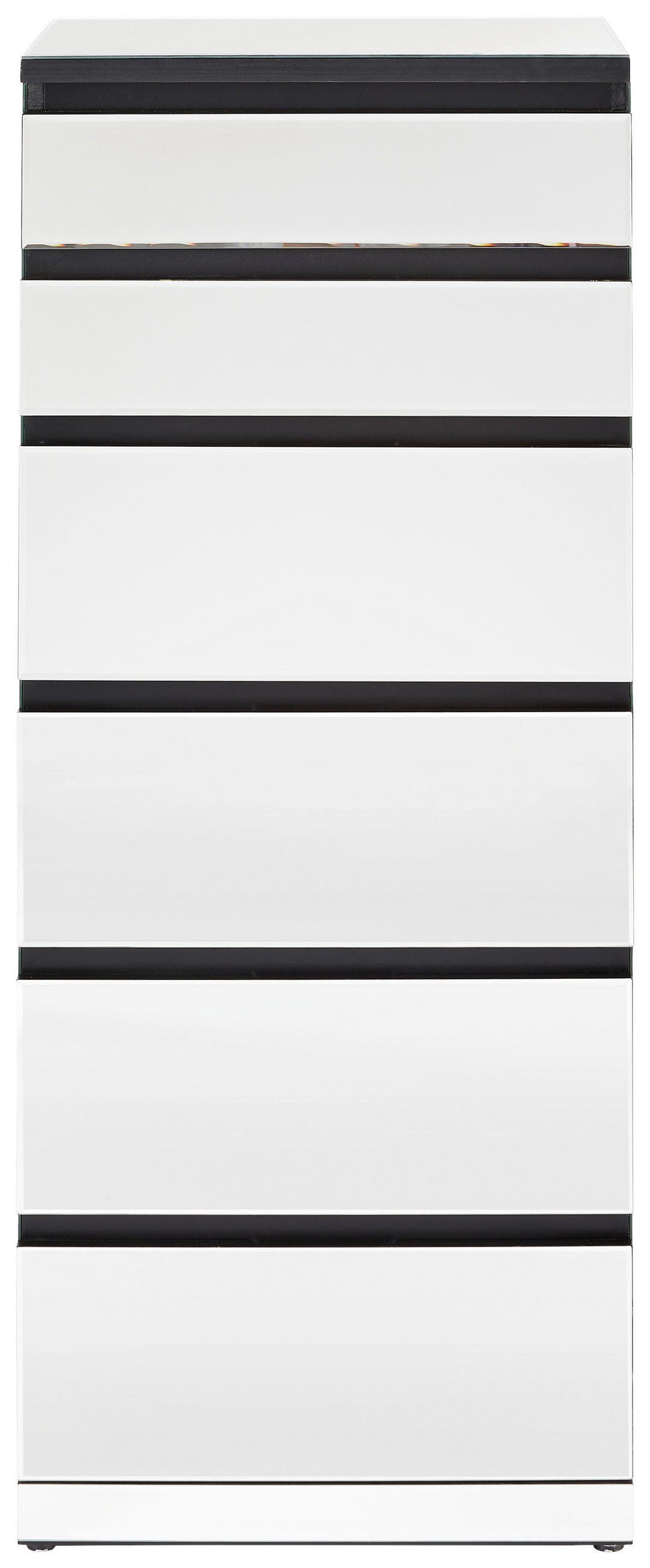 KOMMODE  in 50/120/40 cm  - Silberfarben, Trend, Glas/Holzwerkstoff (50/120/40cm) - Xora