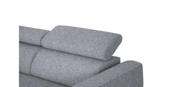 ECKSOFA in Webstoff Hellgrau 205/280 cm - Hellgrau/Schwarz, Design, Textil/Metall (205/280cm) - Xora