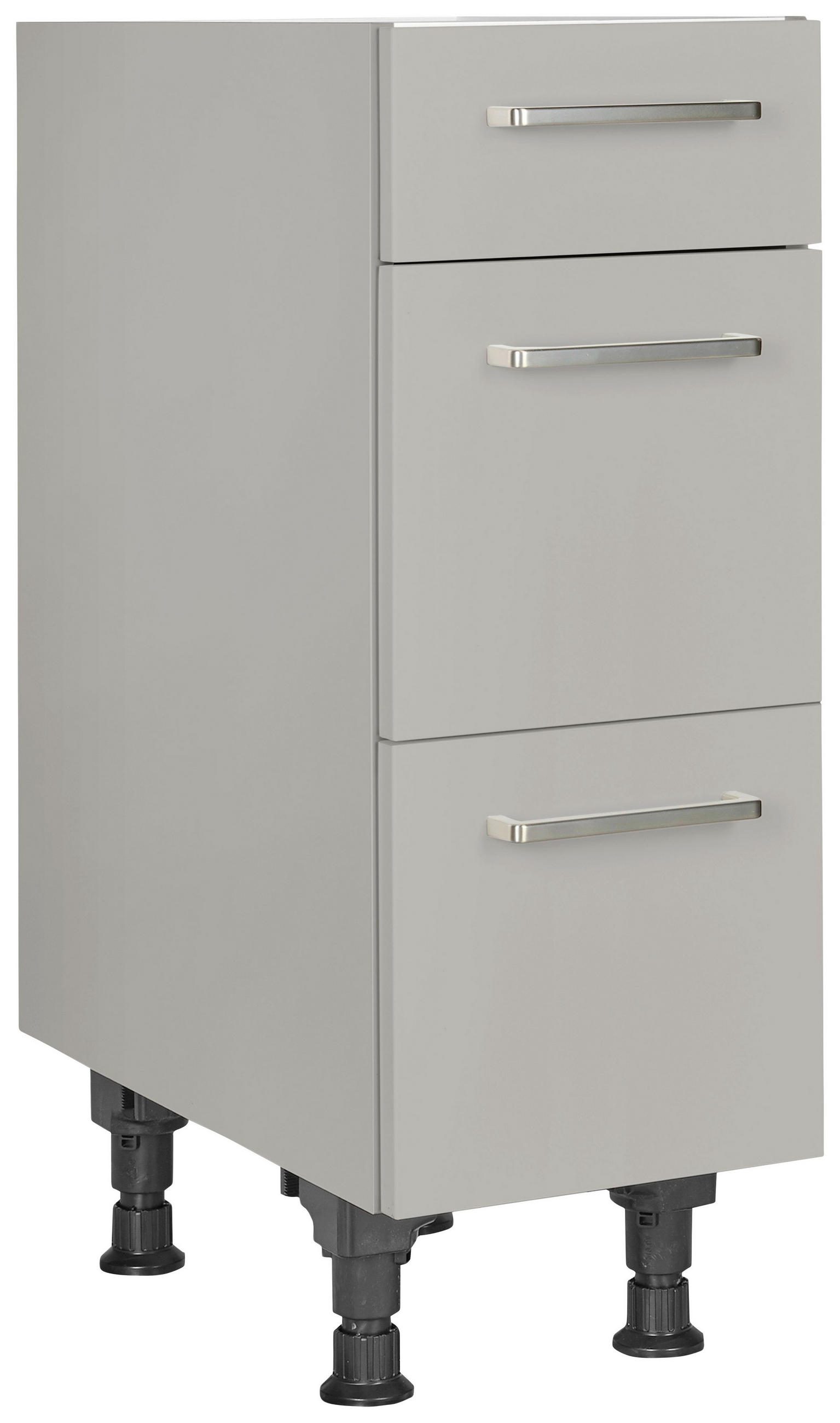 SCHUBKASTENUNTERSCHRANK 30/87/56 cm  in Grau  - Edelstahlfarben/Grau, MODERN, Holzwerkstoff/Metall (30/87/56cm) - Nobilia