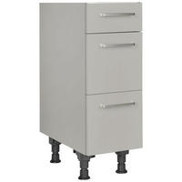 SCHUBKASTENUNTERSCHRANK 30/87/56 cm  in Grau  - Edelstahlfarben/Grau, MODERN, Holzwerkstoff/Metall (30/87/56cm) - Nobilia