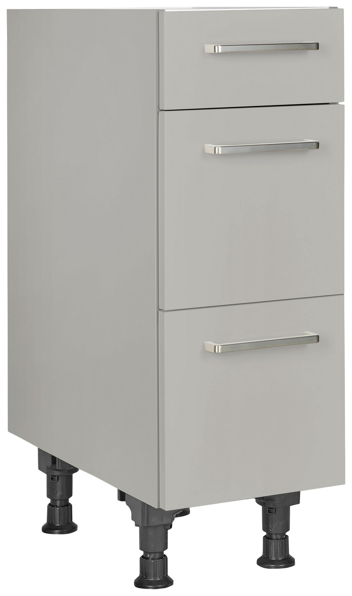 SCHUBKASTENUNTERSCHRANK 30/87/56 cm  in Grau  - Edelstahlfarben/Grau, MODERN, Holzwerkstoff/Metall (30/87/56cm) - Nobilia