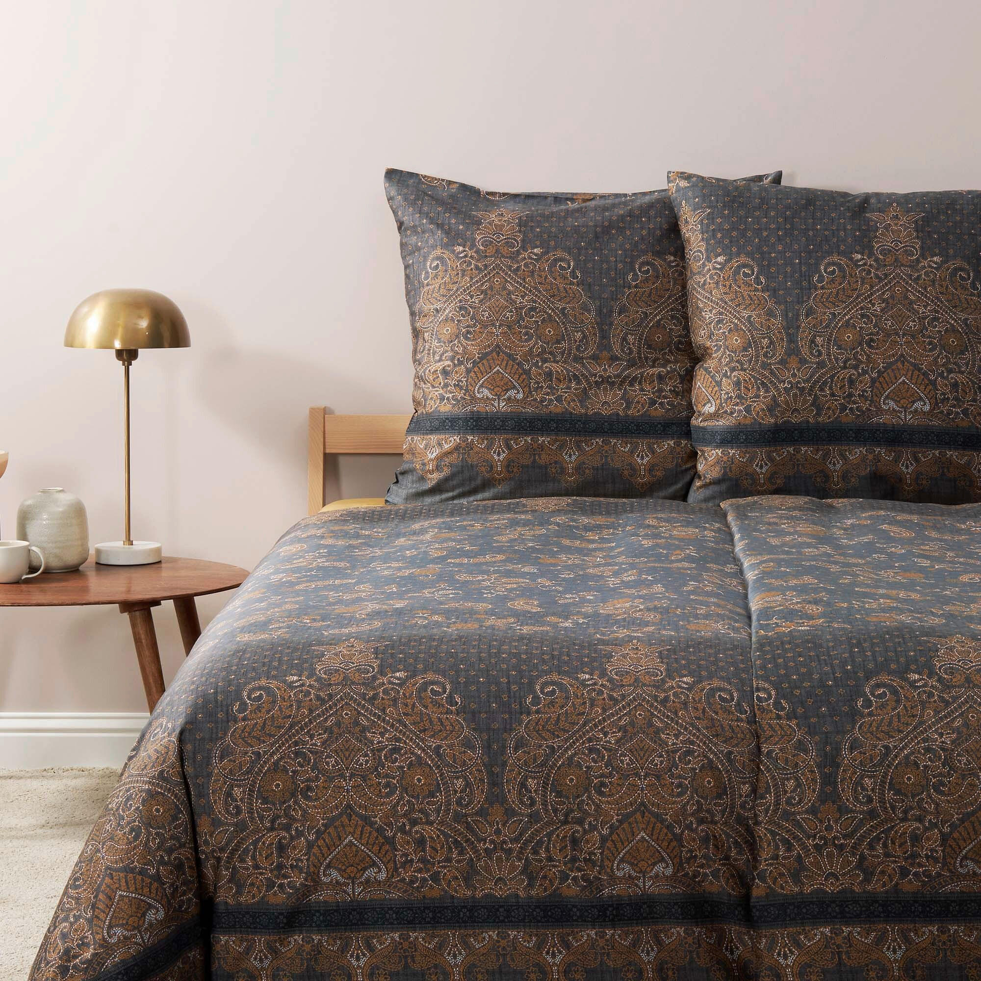 POSTELJINA Tivoli 140/200 cm saten siva  - siva, Konvencionalno, tekstil (140/200cm) - Bassetti