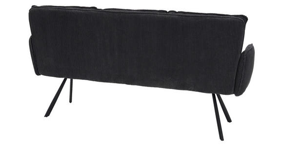 SITZBANK 180/93/67 cm Cord Dunkelgrau  - Dunkelgrau/Schwarz, Design, Textil/Metall (180/93/67cm) - Novel
