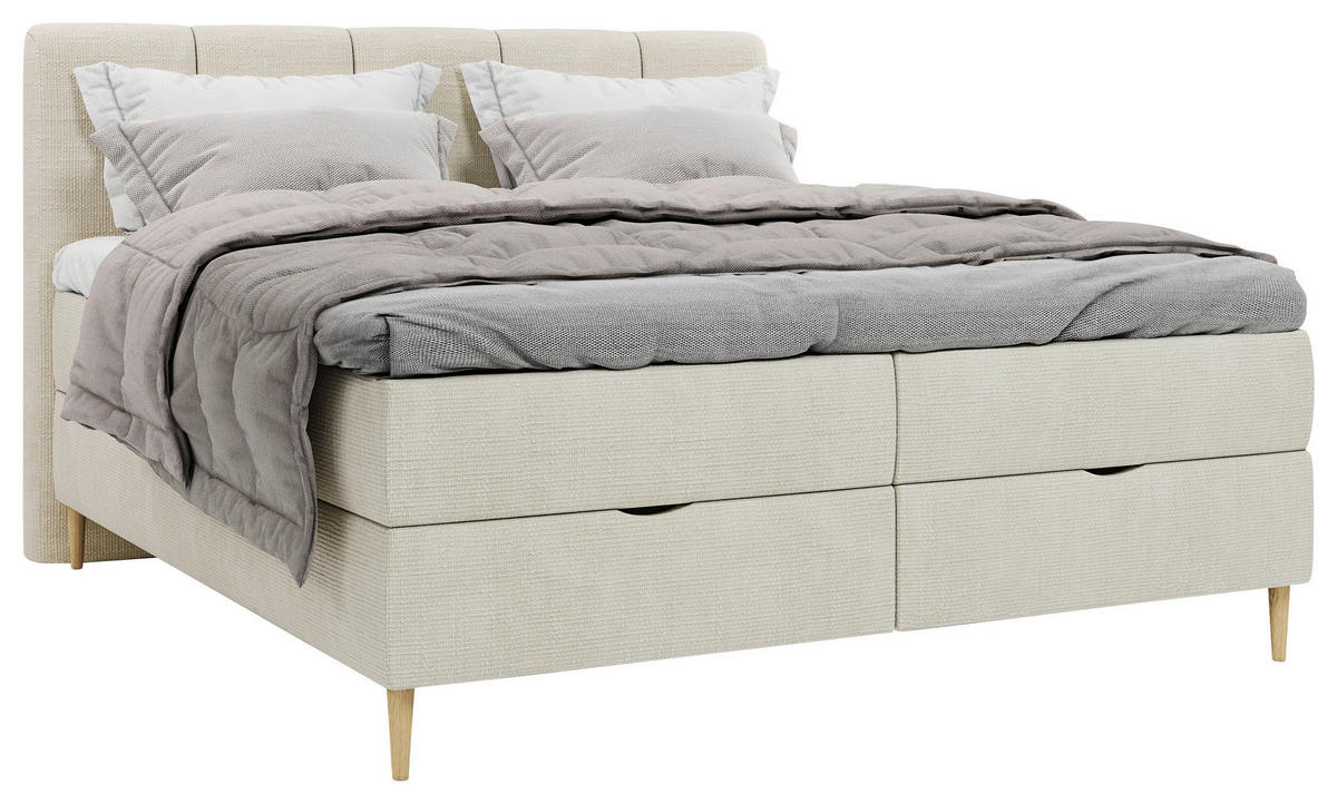 BOXBETT 180/200 cm  in Beige  - Beige/Buchefarben, MODERN, Holz/Holzwerkstoff (180/200cm) - MID.YOU
