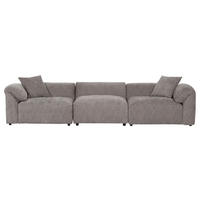 BIGSOFA in Flachgewebe Braun  - Schwarz/Braun, Modern, Kunststoff/Textil (320/66/111cm) - Carryhome