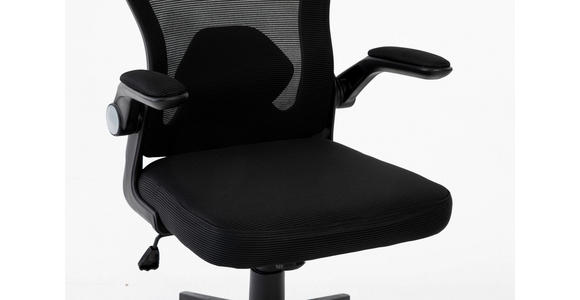 DREHSTUHL Netzbespannung Schwarz  - Schwarz, Design, Kunststoff/Textil (59/118-128/64cm) - Carryhome