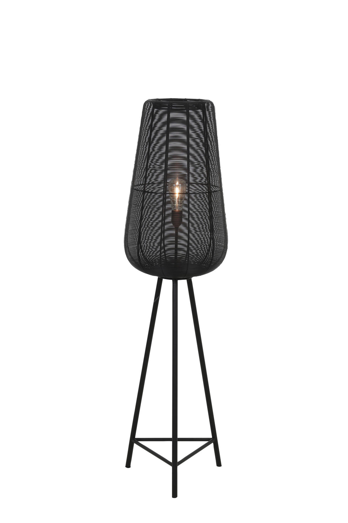 STEHLEUCHTE Adeta 37/37/135 cm   - Schwarz, Design, Kunststoff/Metall (37/37/135cm) - Light & Living